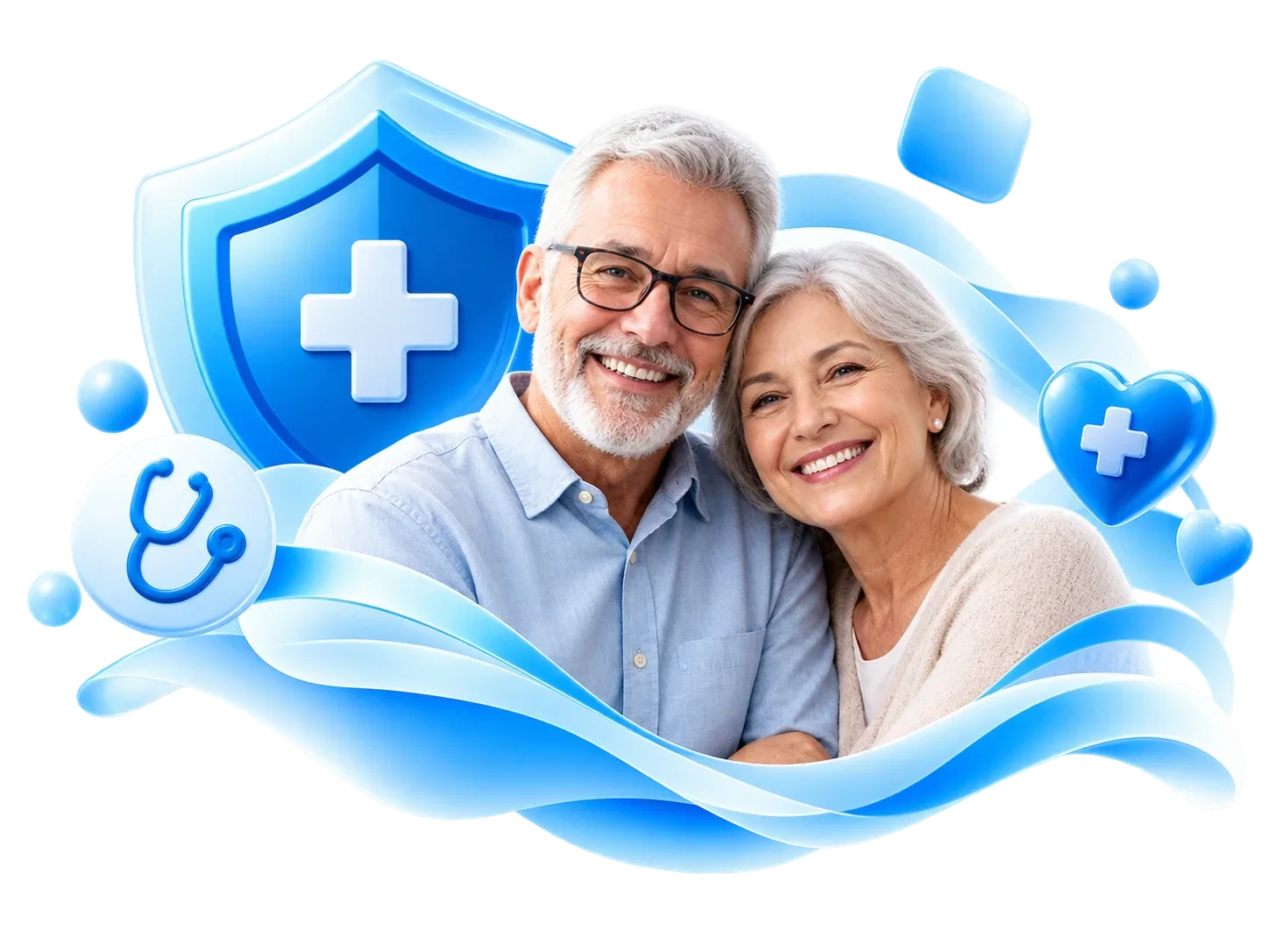 Couple senior accompagné par Mazen Mutuelles